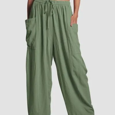 Full Size Wide Leg Pants with Pockets