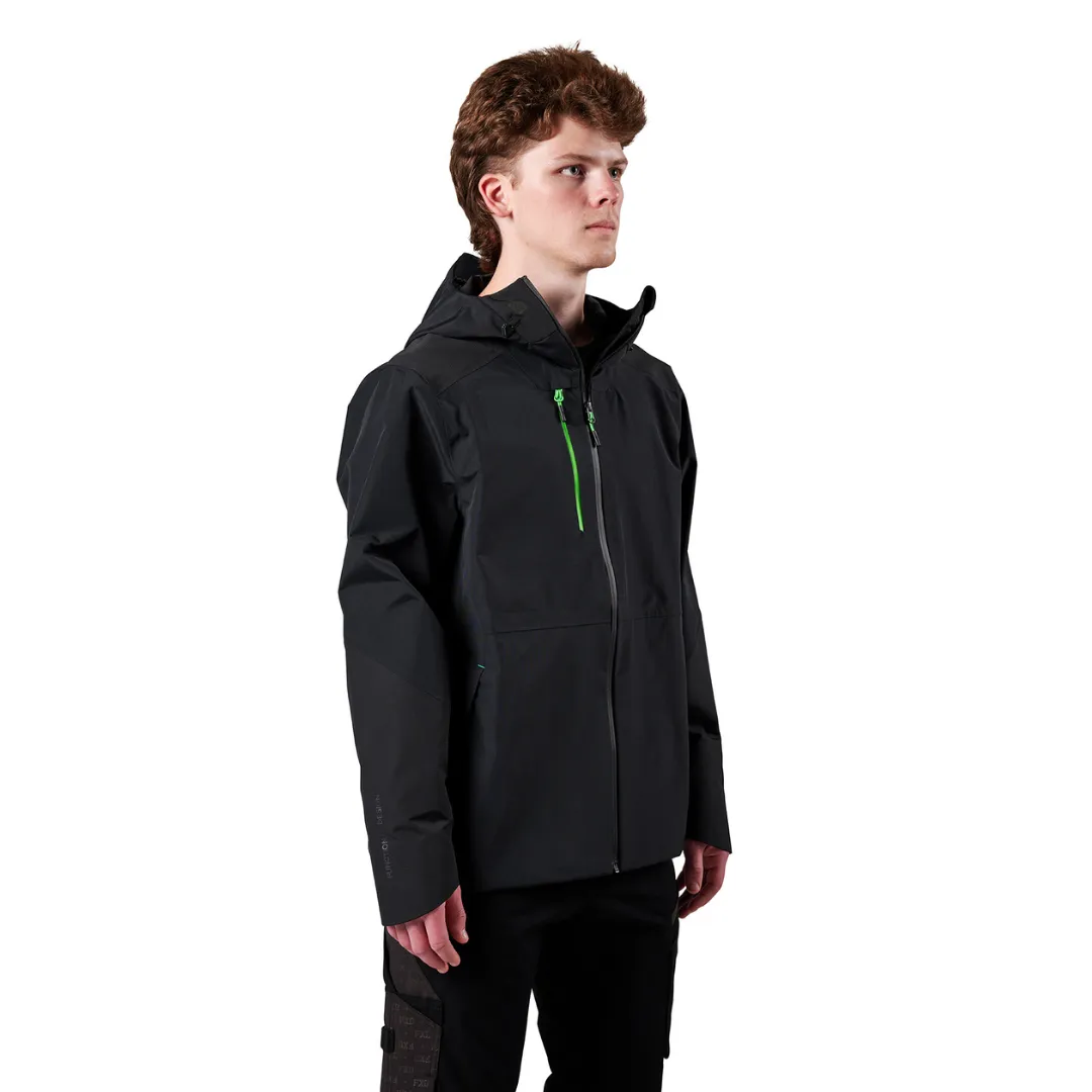FXD Men's 3 - Layer Waterproof Jacket - BLACK
