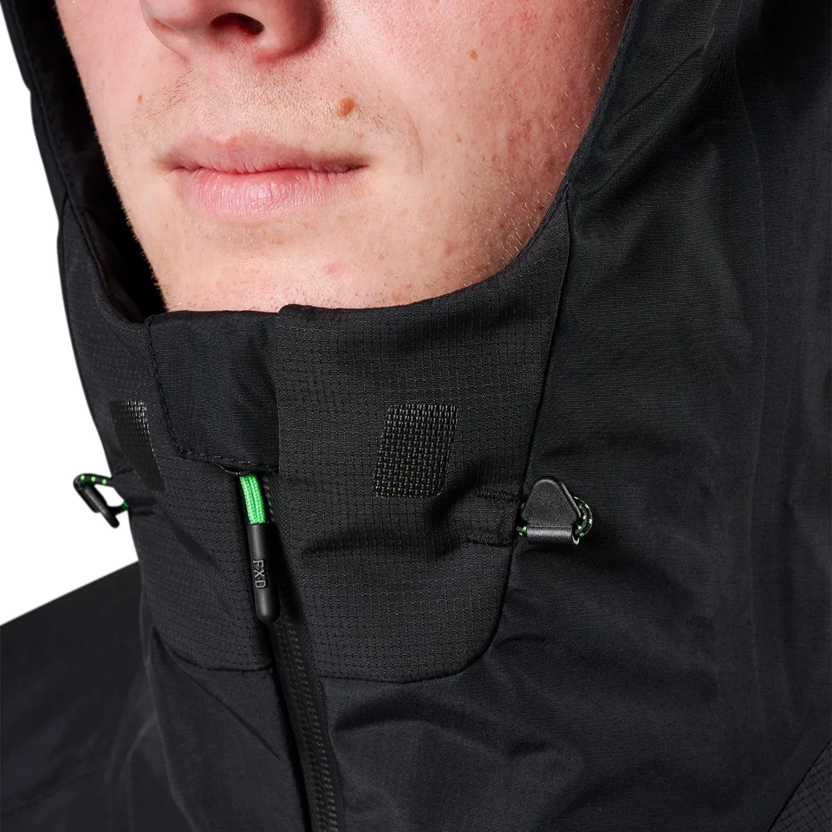 FXD Men's 3 - Layer Waterproof Jacket - BLACK