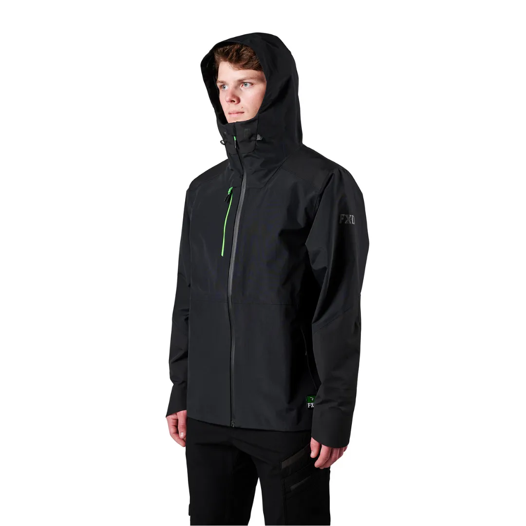 FXD Men's 3 - Layer Waterproof Jacket - BLACK