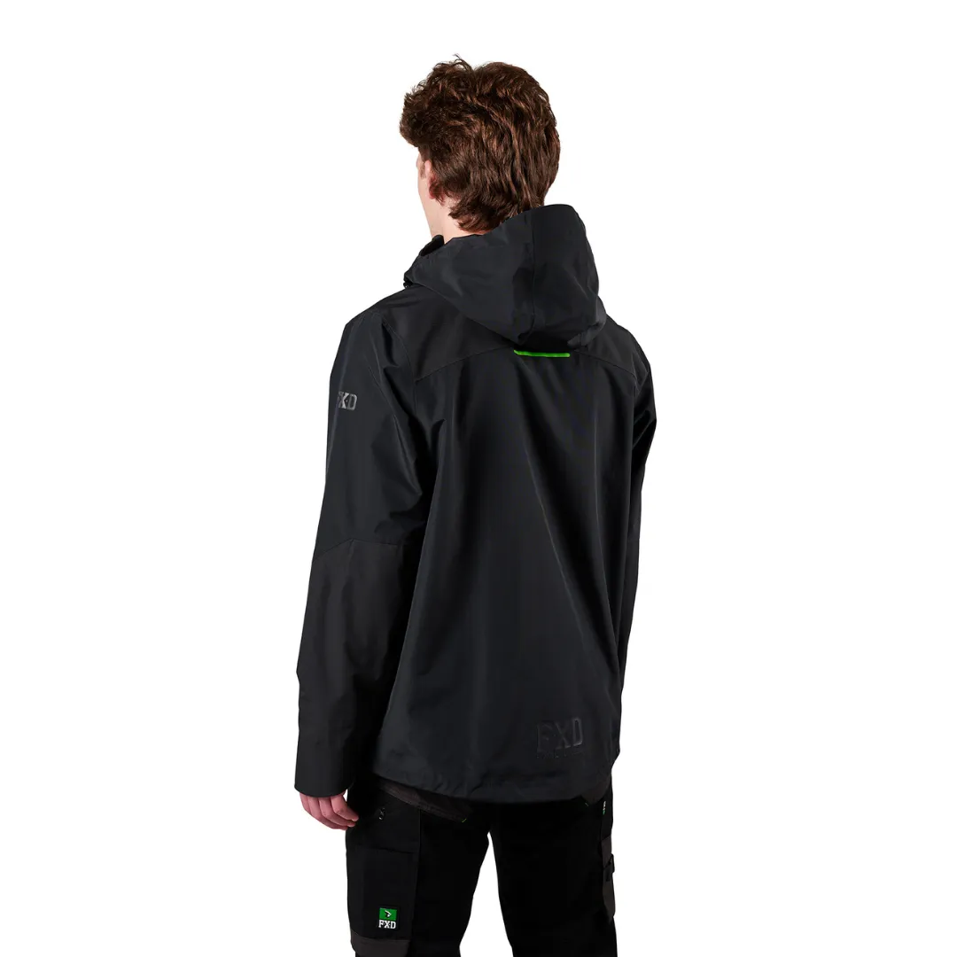FXD Men's 3 - Layer Waterproof Jacket - BLACK
