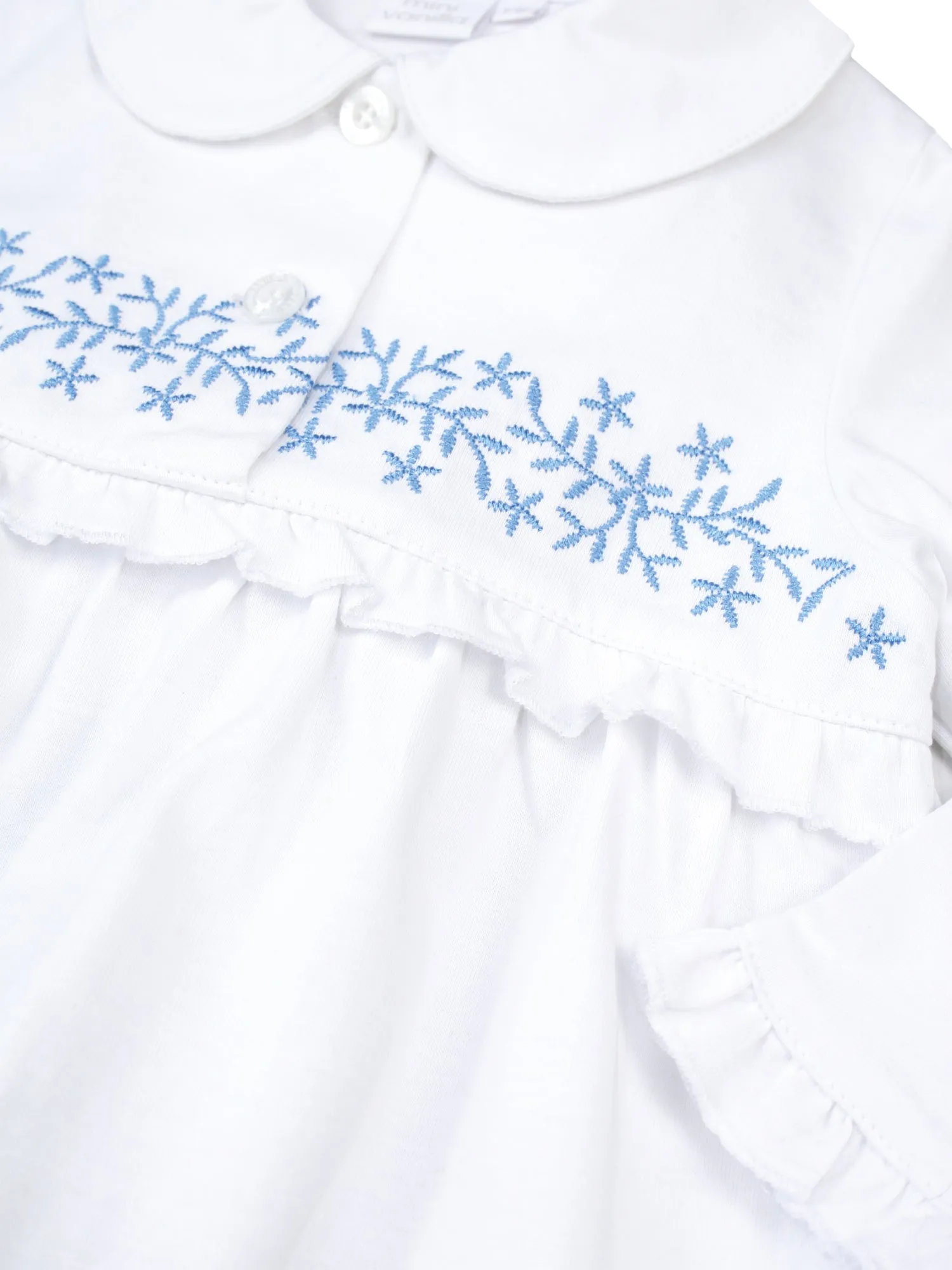 Girls Blue Morgan Check Traditional Cotton Pyjamas