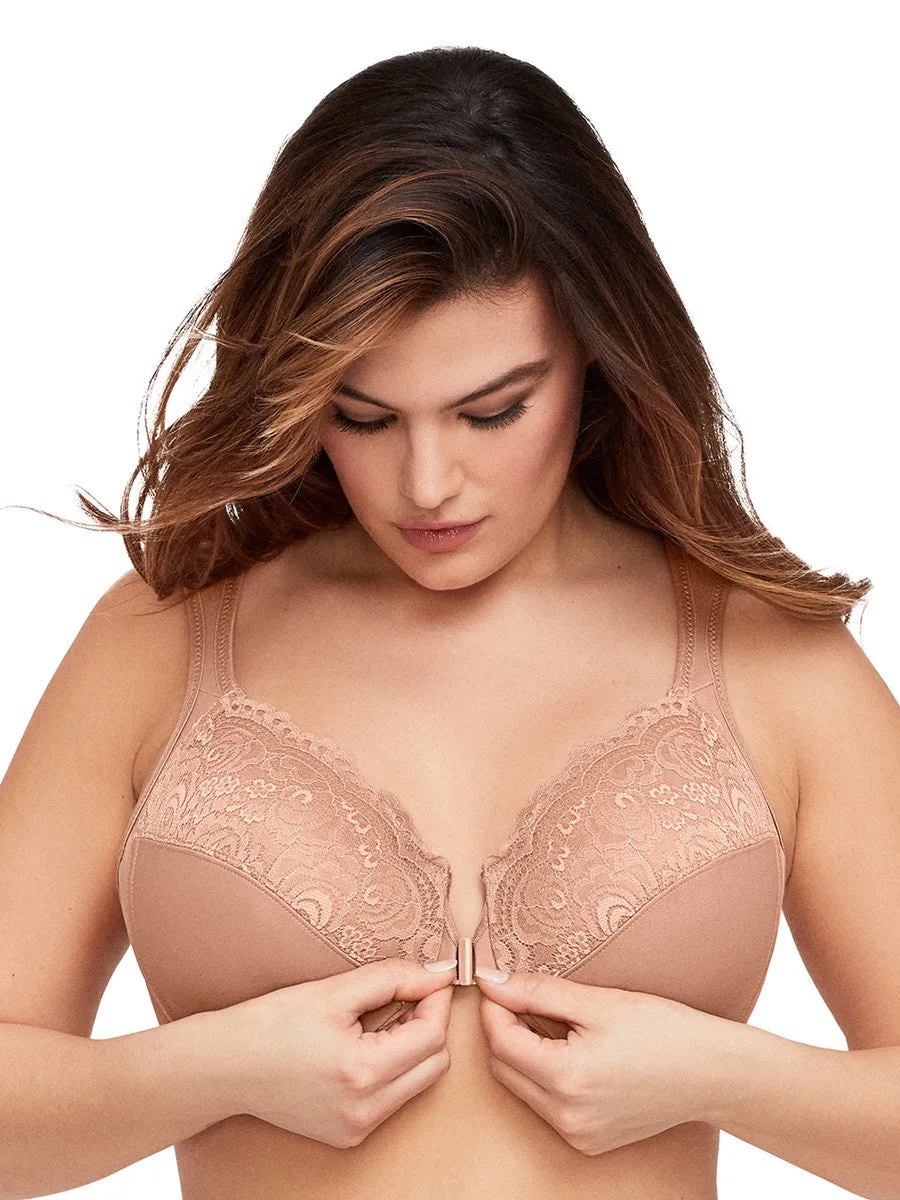 Glamorise Bra 1245 - Wonderwire Front Close Bra - Cappuccino
