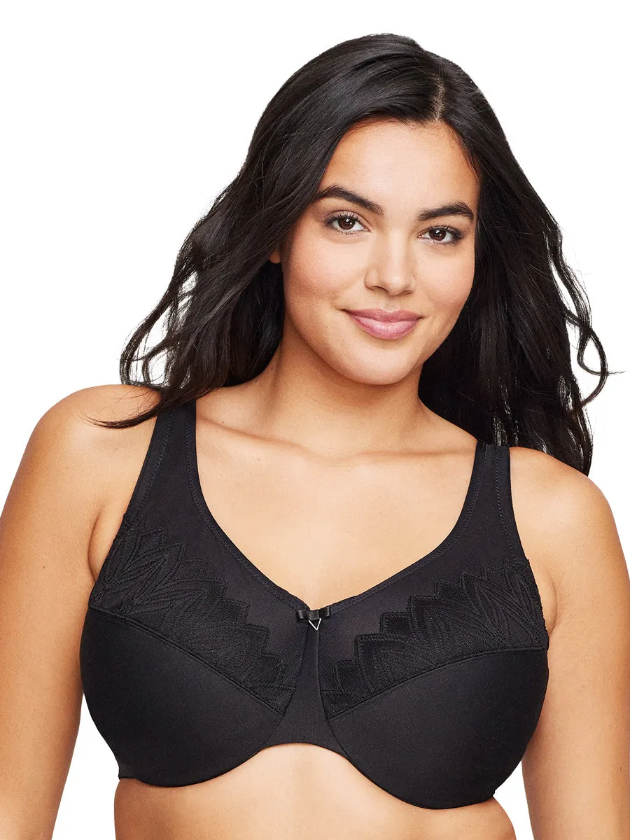 Glamorise Bra 9003 - WonderWire Minimizer Bra - Black