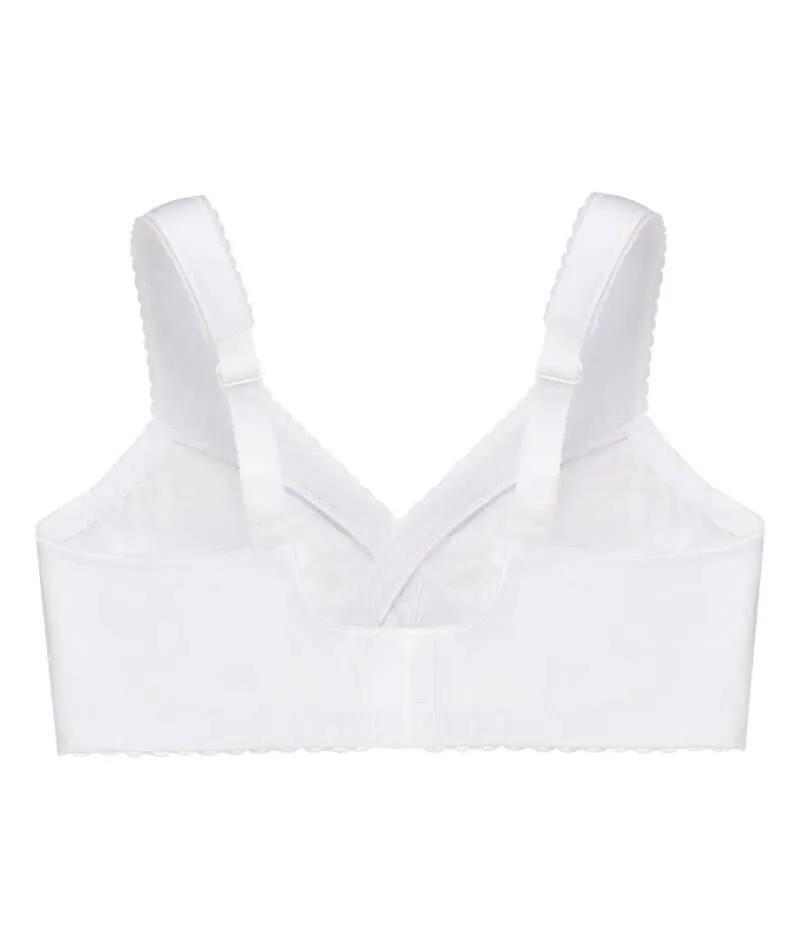Glamorise Magiclift Cotton Support Wire-Free Bra - White