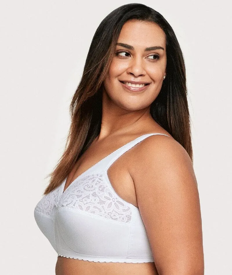 Glamorise Magiclift Cotton Support Wire-Free Bra - White