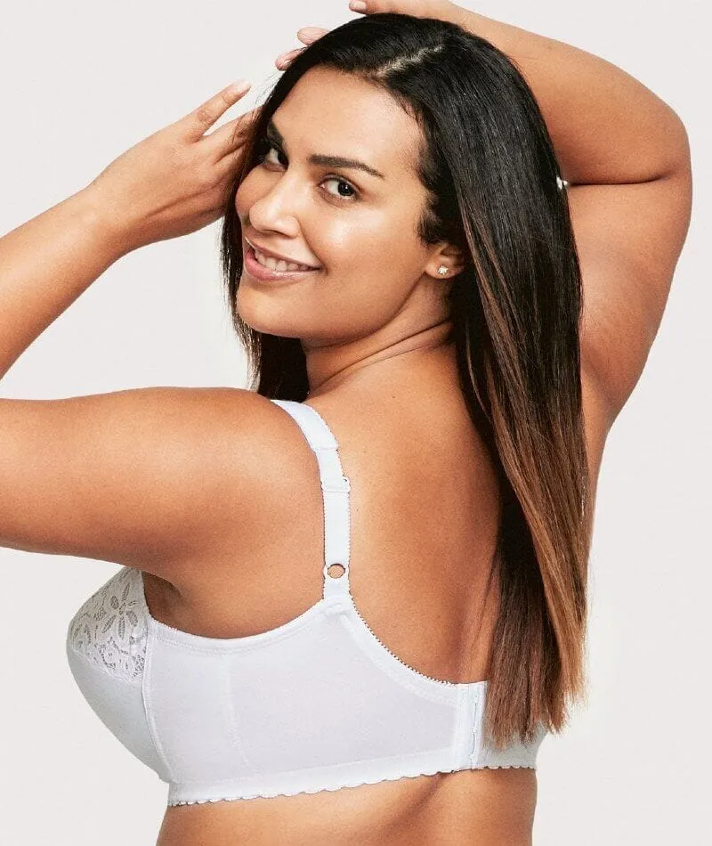 Glamorise Magiclift Cotton Support Wire-Free Bra - White