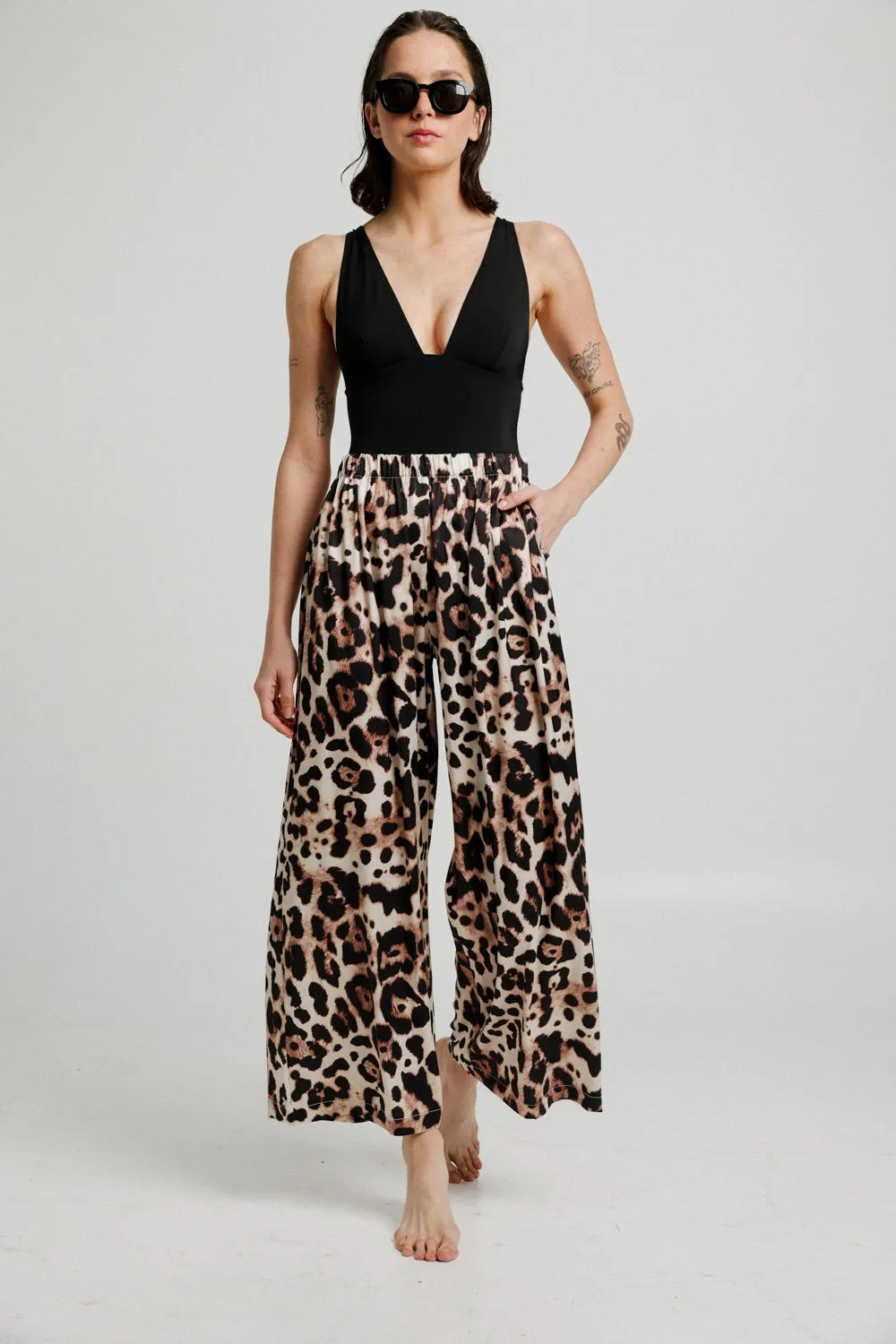 Glow Leopard Wide Bottoms