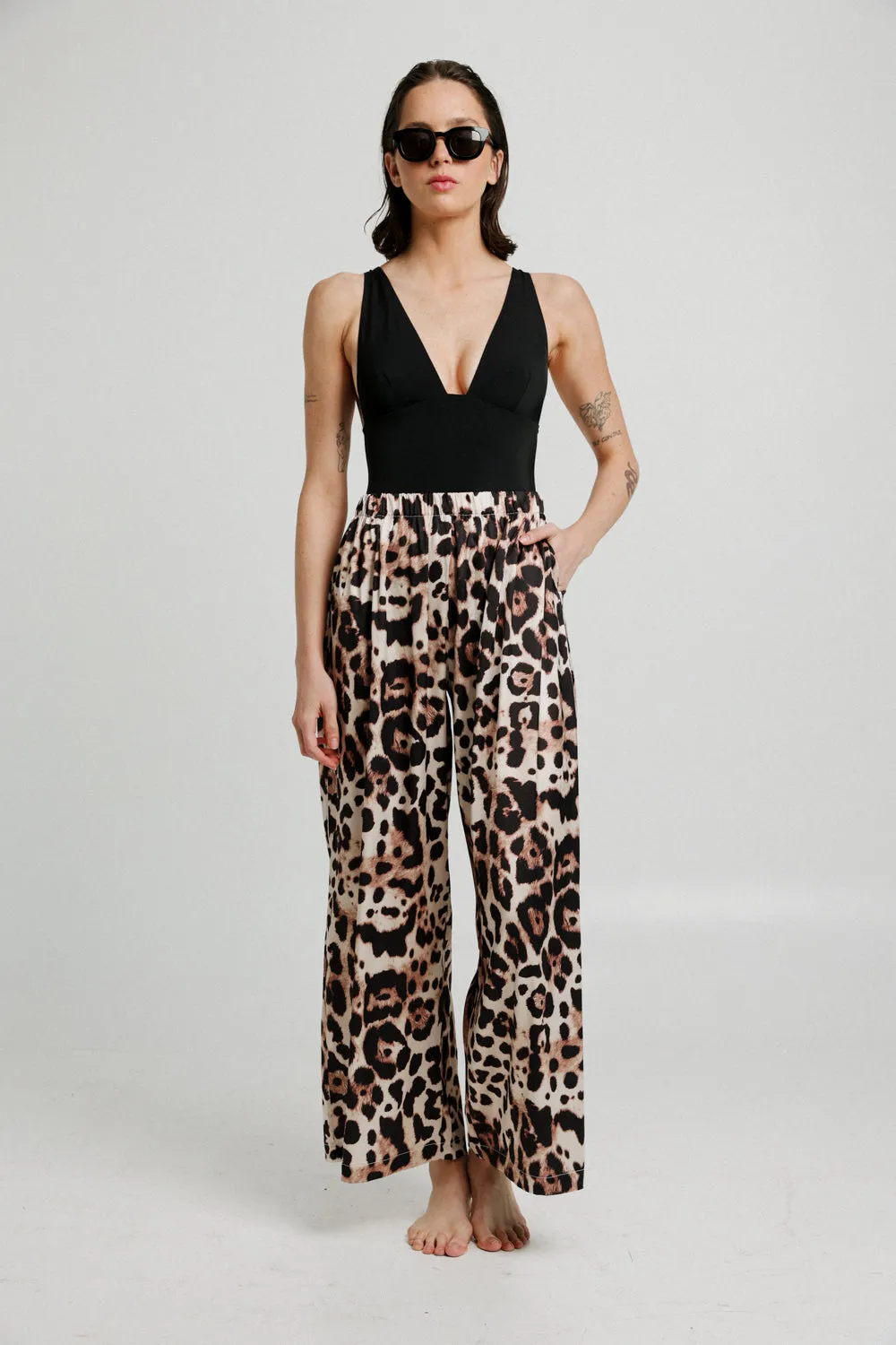 Glow Leopard Wide Bottoms