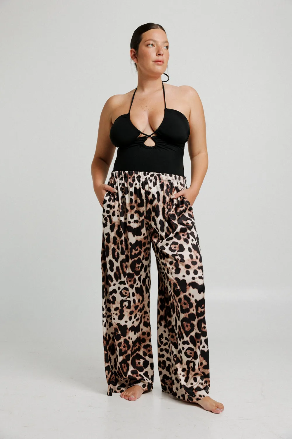 Glow Leopard Wide Bottoms