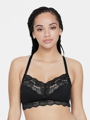 Goddess T-Back Busty Bralette In Black - Skarlett Blue
