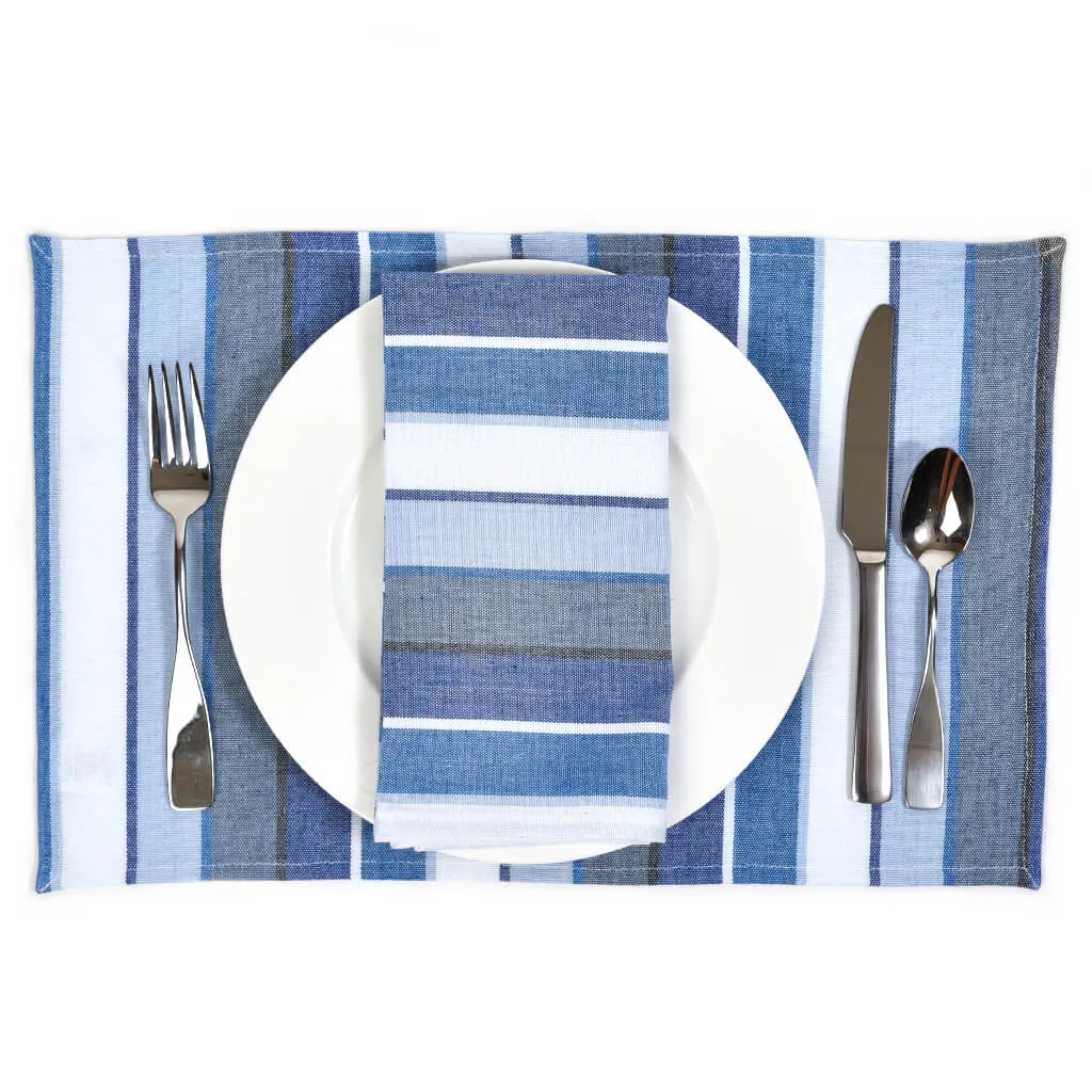 Hand Woven Striped Placemat Set | Regatta Stripes