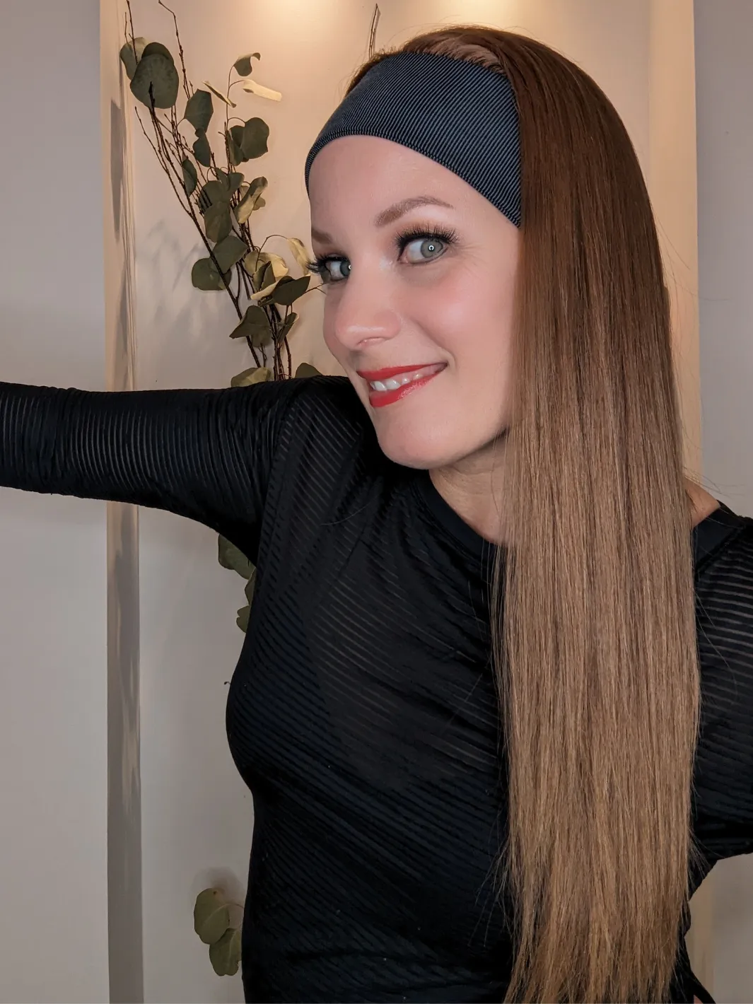 Headband Wig Human Hair | Chestnut Brown | Hand-Tied