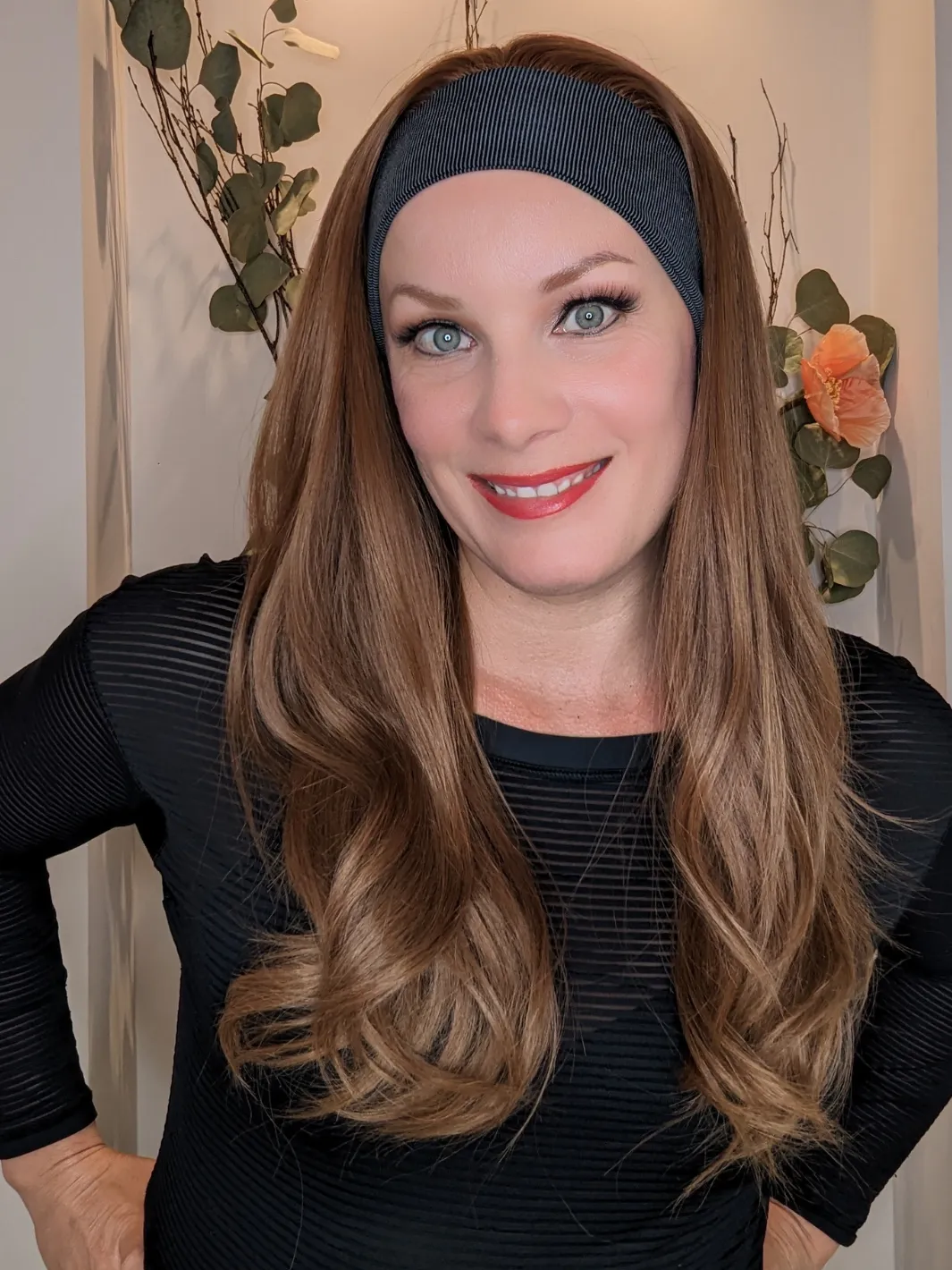 Headband Wig Human Hair | Chestnut Brown | Hand-Tied