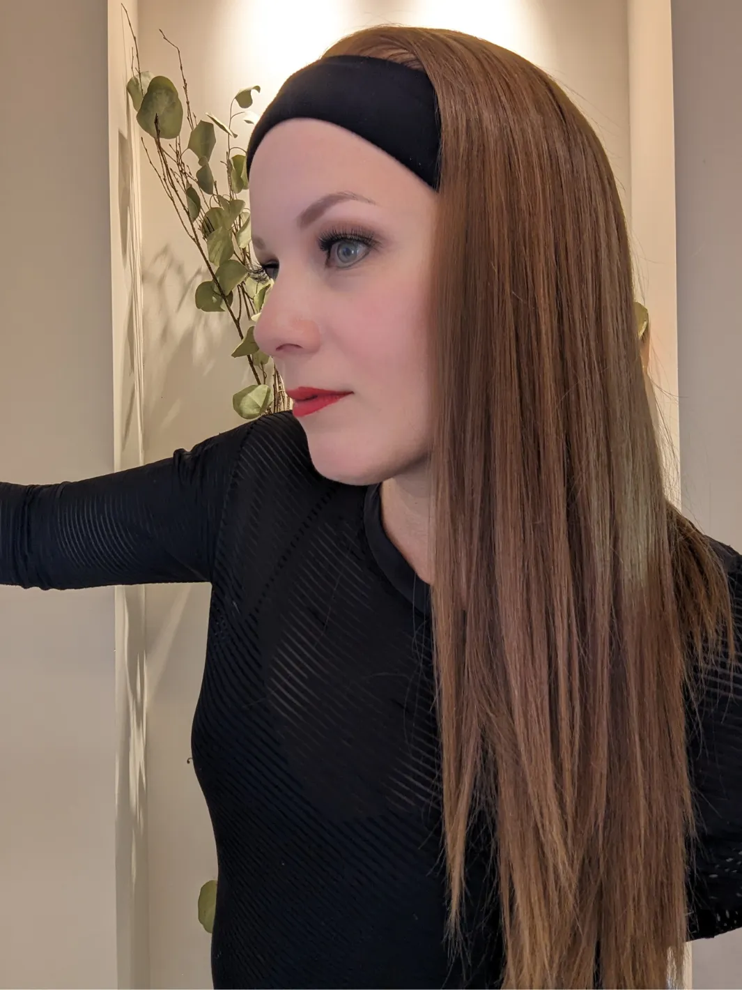 Headband Wig Human Hair | Chestnut Brown | Hand-Tied