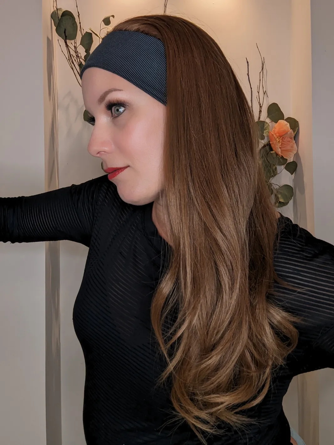 Headband Wig Human Hair | Chestnut Brown | Hand-Tied