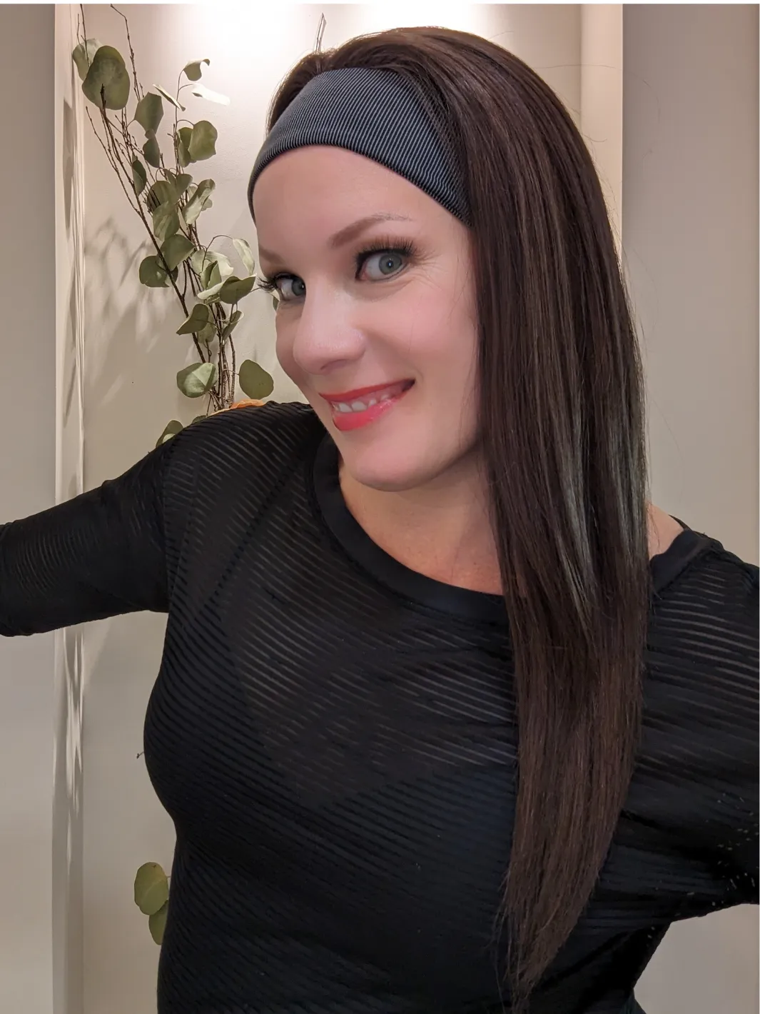 Headband Wig Human Hair | Dark Brown | Hand-Tied