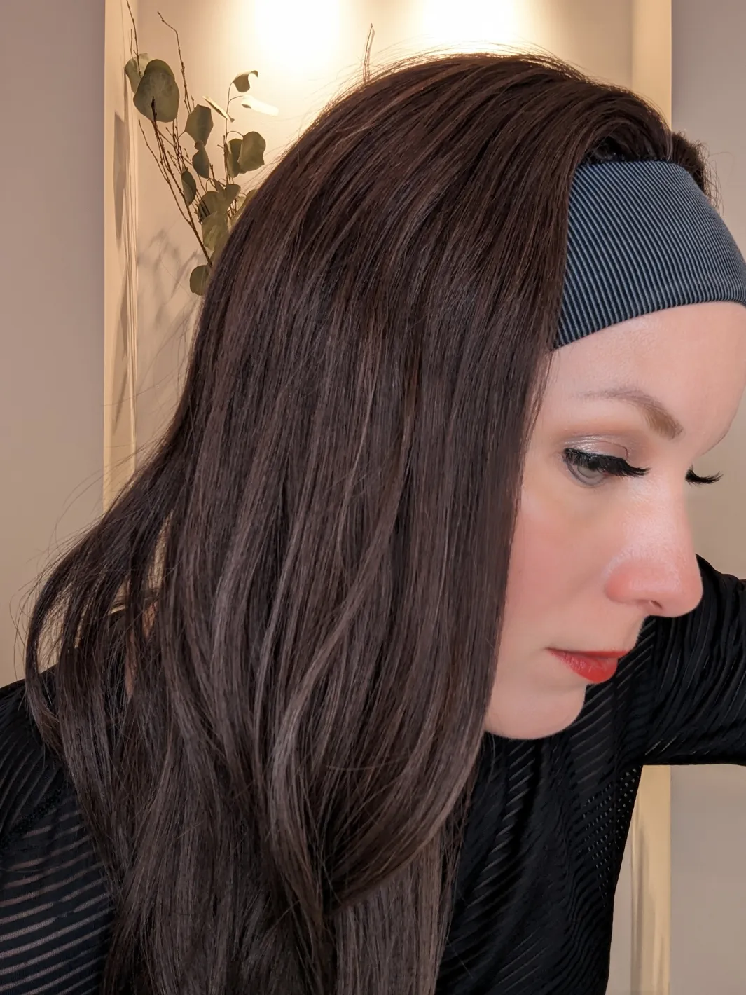 Headband Wig Human Hair | Dark Brown | Hand-Tied
