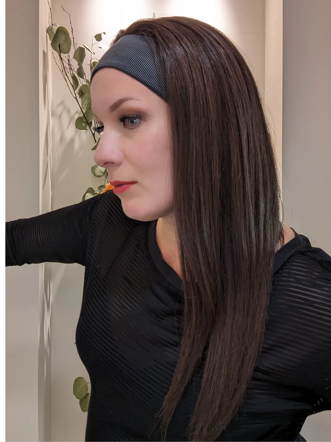 Headband Wig Human Hair | Dark Brown | Hand-Tied