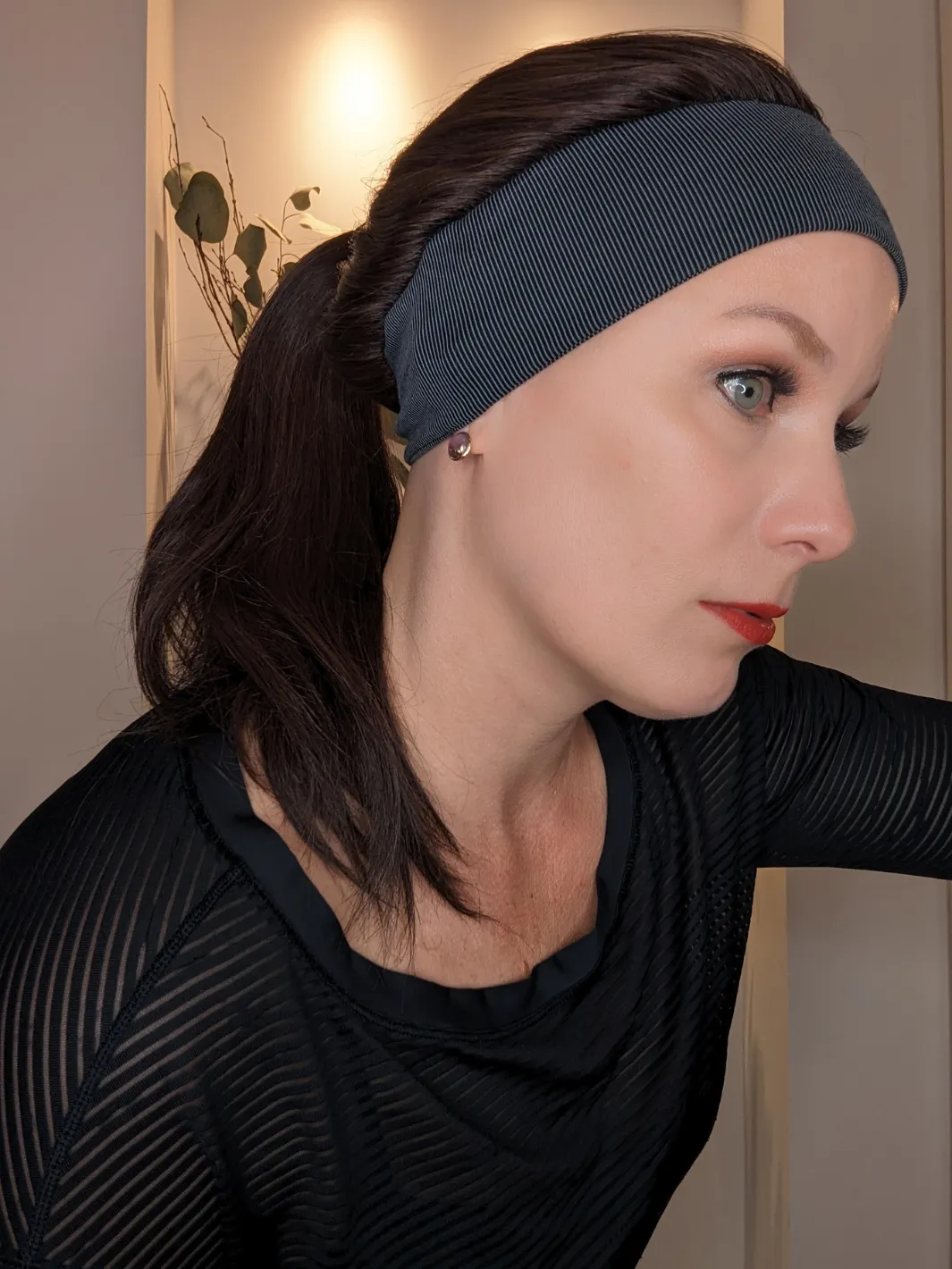 Headband Wig Human Hair | Dark Brown | Hand-Tied