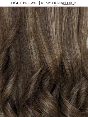 Headband Wig Human Hair | Light Brown | Hand-Tied