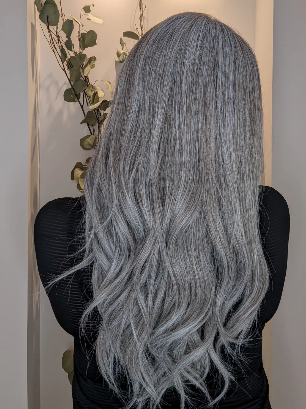 Headband Wig Human Hair | Light Grey | Hand-Tied
