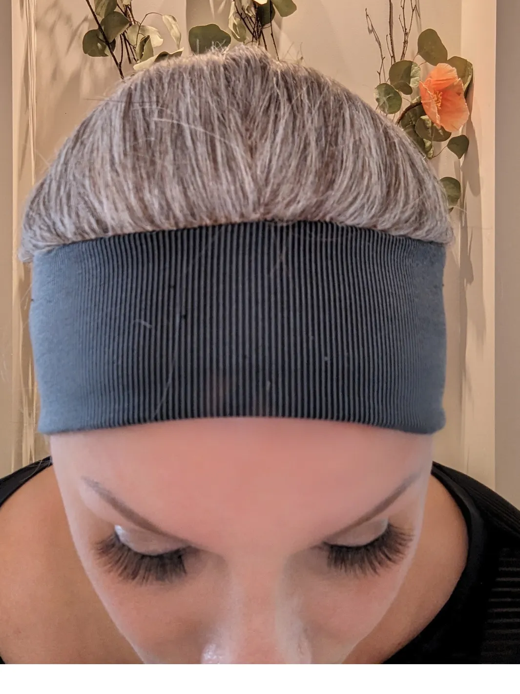 Headband Wig Human Hair | Light Grey | Hand-Tied
