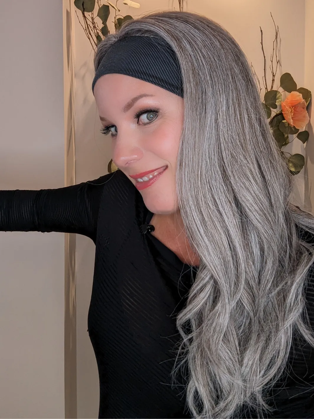 Headband Wig Human Hair | Light Grey | Hand-Tied