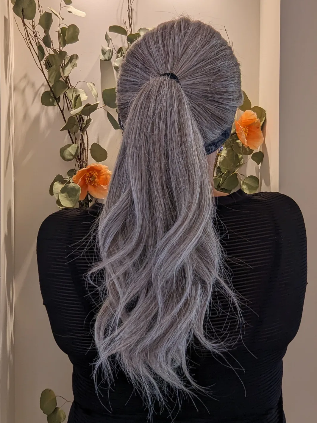 Headband Wig Human Hair | Light Grey | Hand-Tied