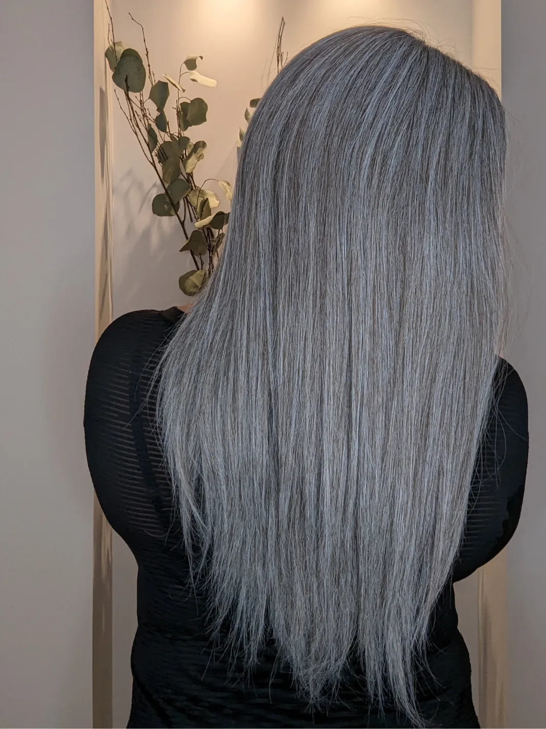 Headband Wig Human Hair | Light Grey | Hand-Tied