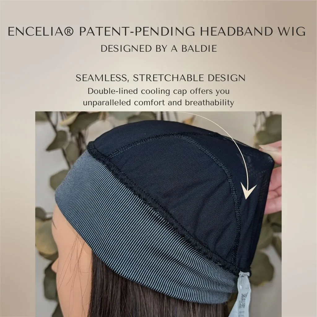 Headband Wig Human Hair | Medium Brown | Hand-Tied