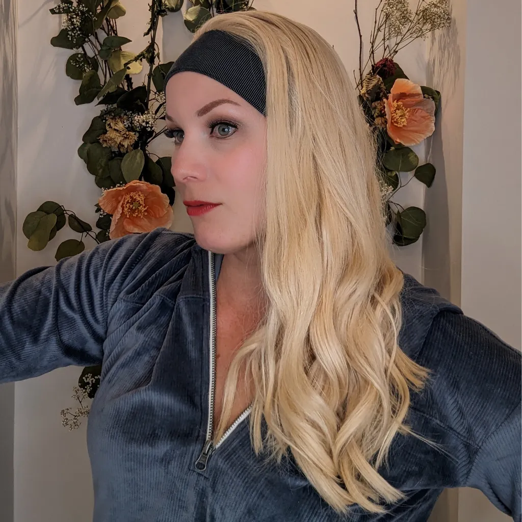 Headband Wig Human Hair | Platinum Blonde | Hand-Tied
