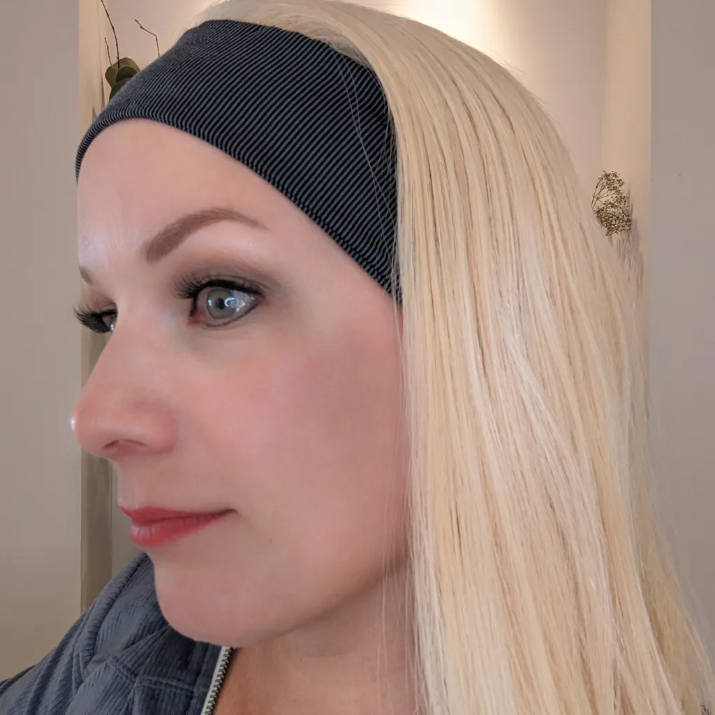 Headband Wig Human Hair | Platinum Blonde | Hand-Tied