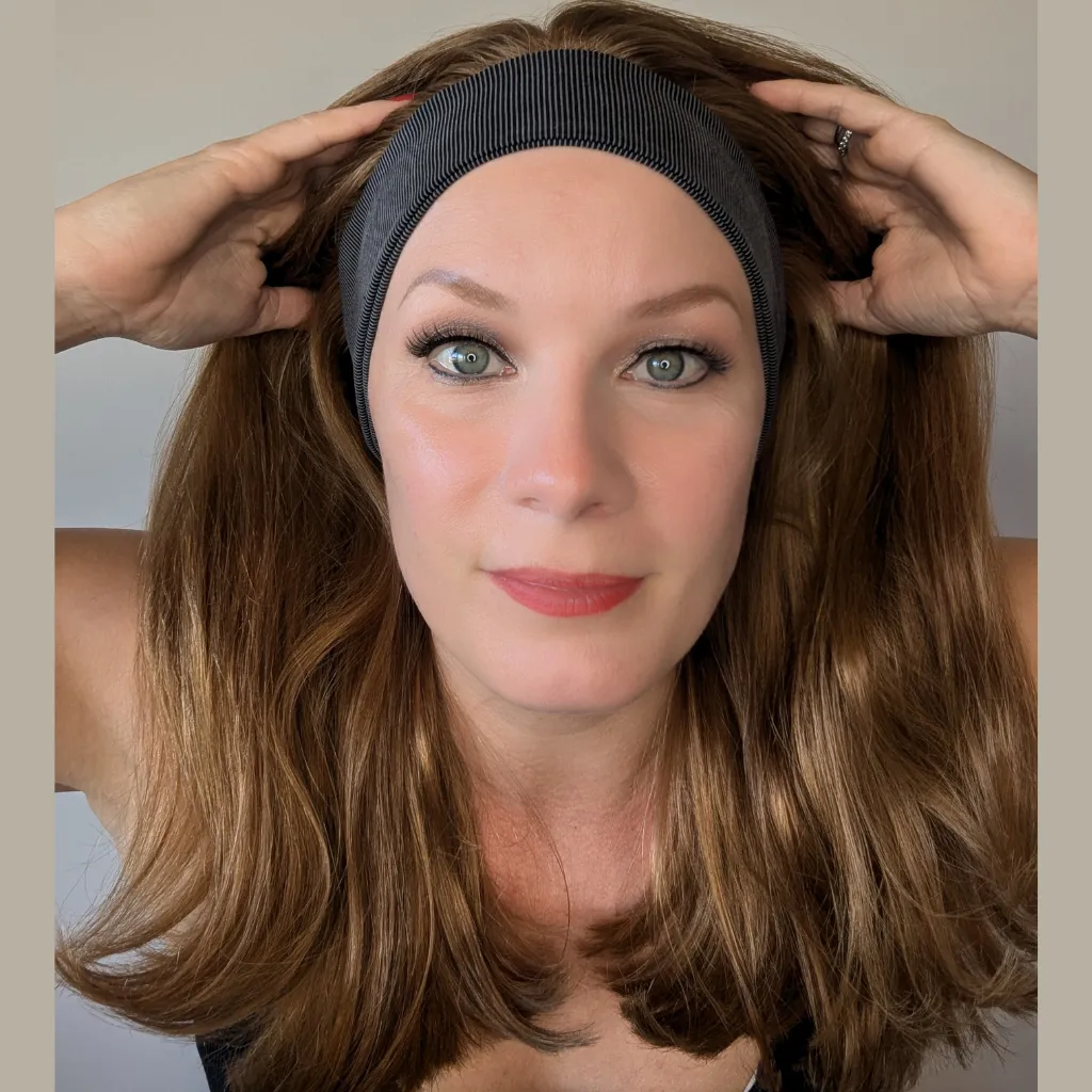 Headband Wig Human Hair | Strawberry Red | Hand-Tied