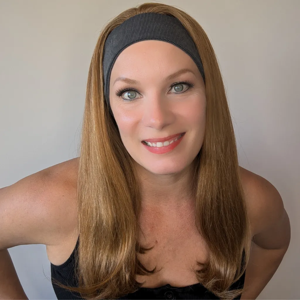 Headband Wig Human Hair | Strawberry Red | Hand-Tied