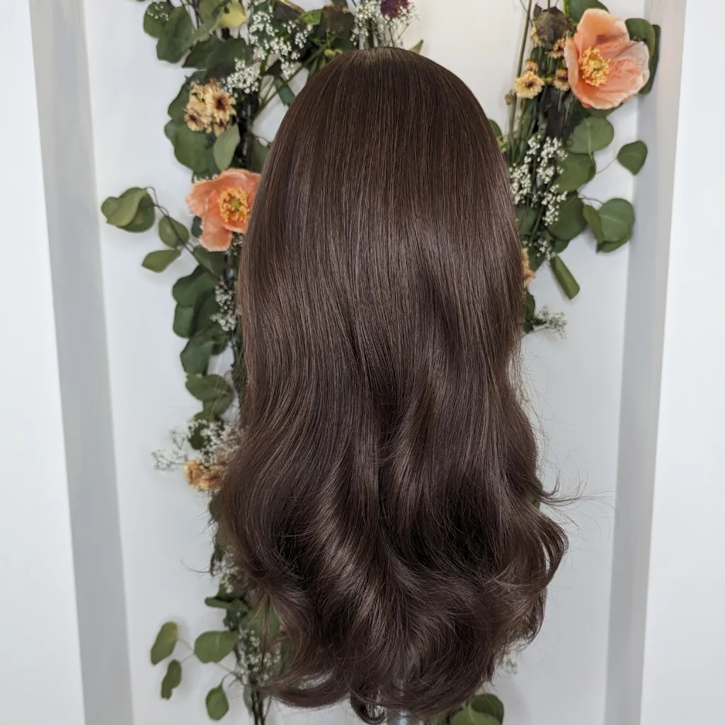 Headband Wig Luxury Synthetic | Medium Brown | Hand-Tied