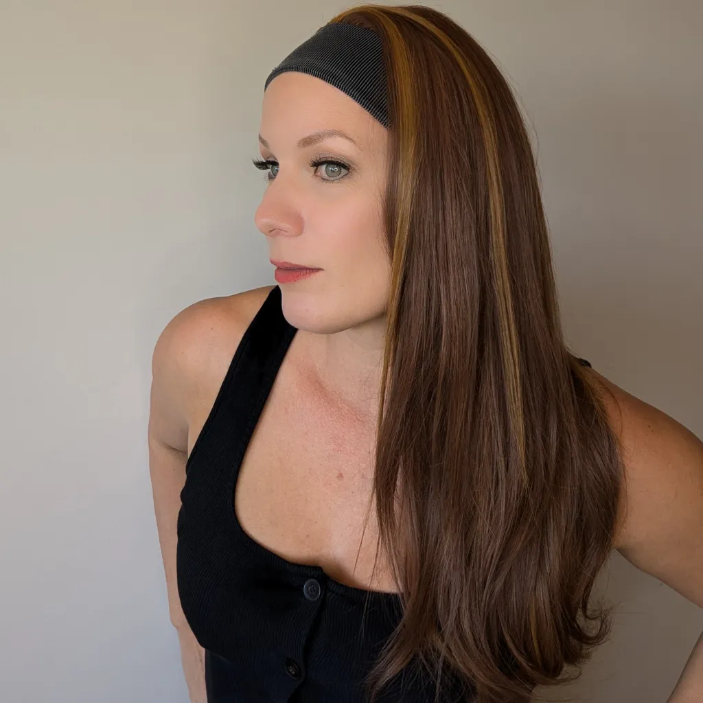 Headband Wig Luxury Synthetic | Natural Red | Hand-Tied