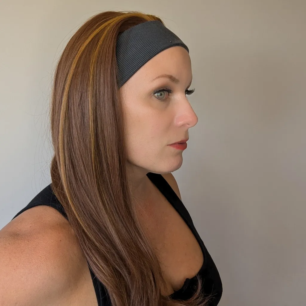Headband Wig Luxury Synthetic | Natural Red | Hand-Tied
