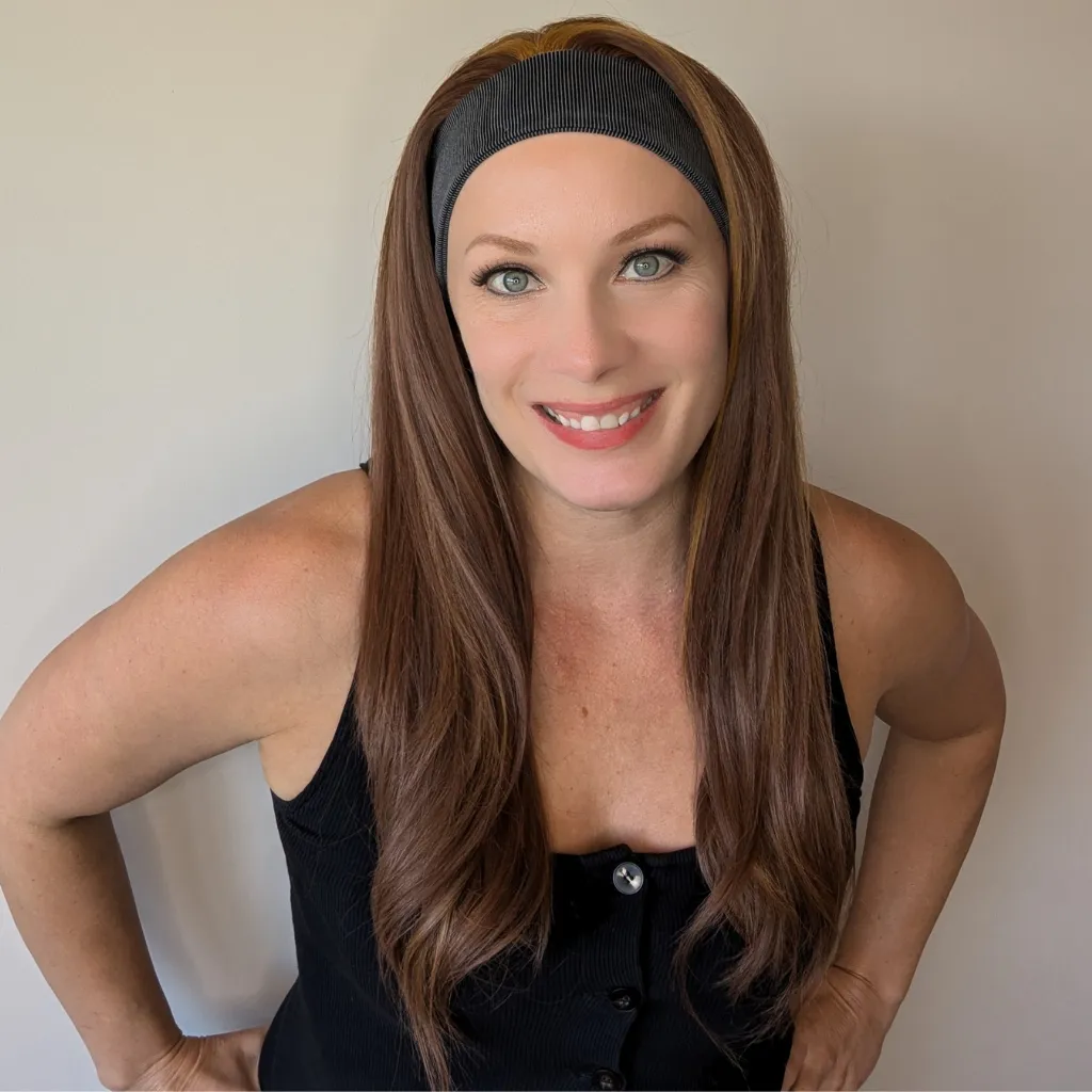 Headband Wig Luxury Synthetic | Natural Red | Hand-Tied