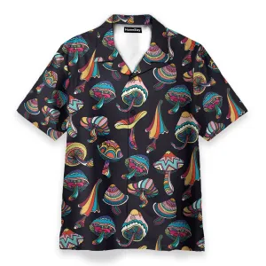 Hippie Mushroom Men's Button's Up Shirts - Hawaiian Shirt
