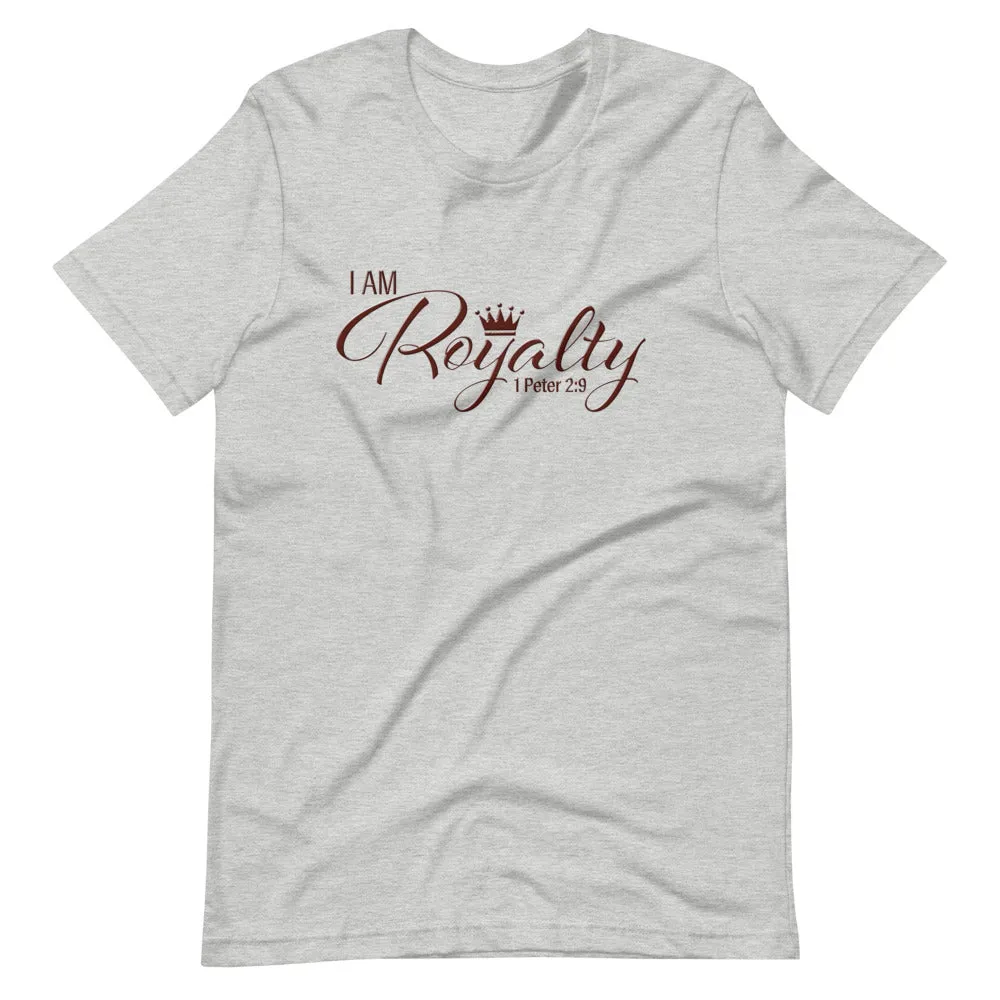 I AM Royalty (Heather Gray/ Maroon Short-Sleeve T-Shirt)