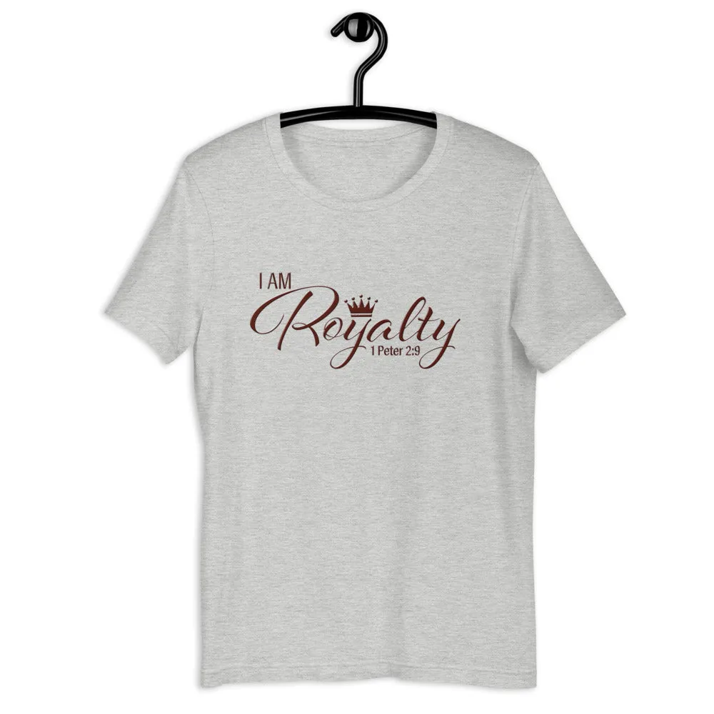 I AM Royalty (Heather Gray/ Maroon Short-Sleeve T-Shirt)