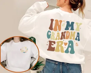 In My Grandma Era Sweatshirt, Christmas Gift For Grandma, Family Crewneck, Shirt For Grandma, Gift For New Grandma, Mother's Day Gift, Cute Gift