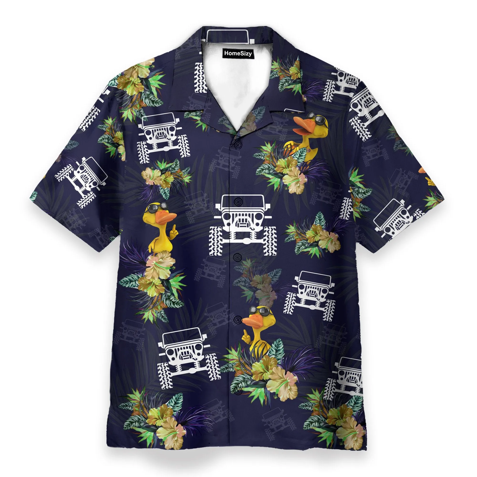 Jeep Duck Funny Button's Up Shirts - Hawaiian Shirt