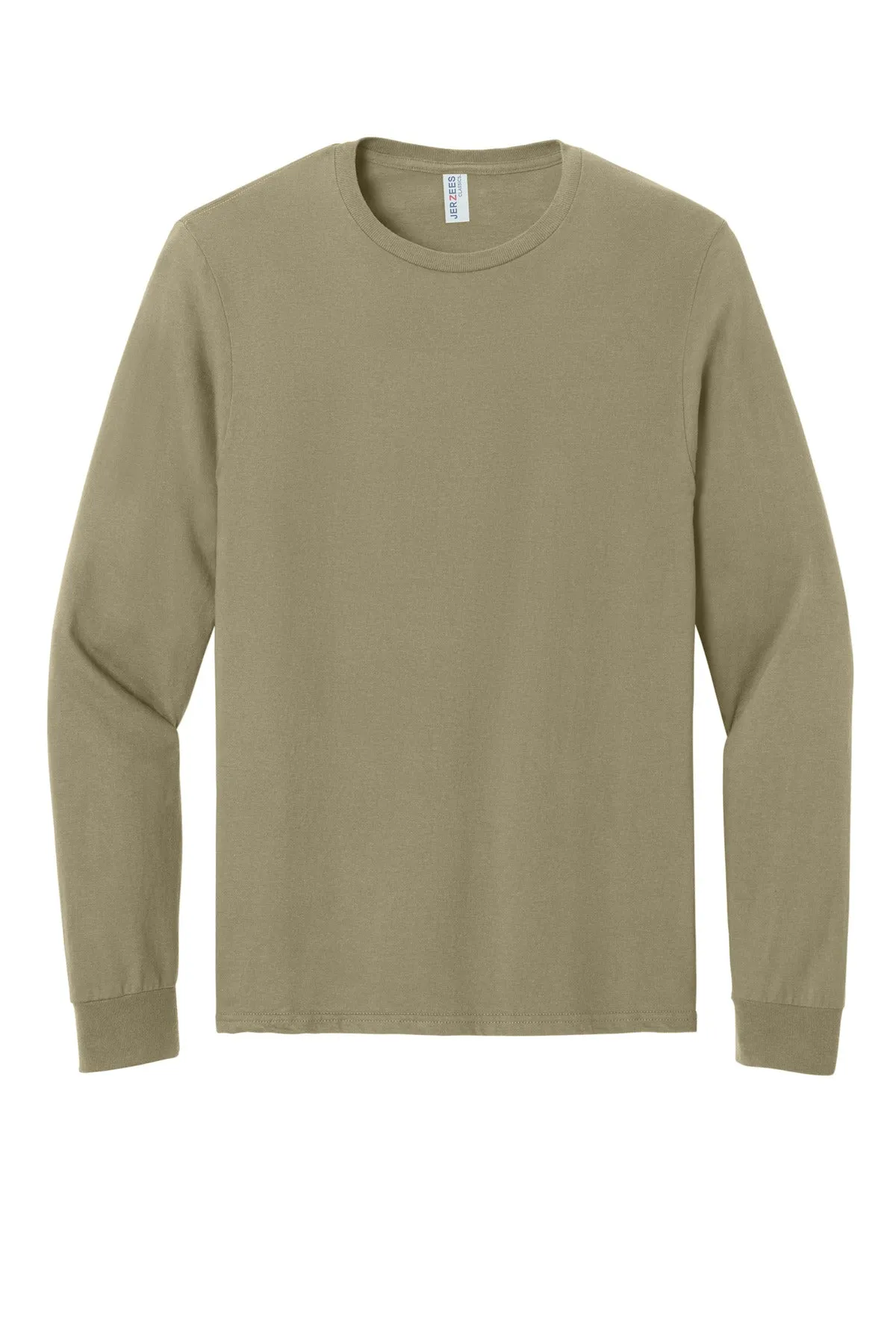 Jerzees Classics Unisex Cotton Long Sleeve T-Shirt 363L Khaki