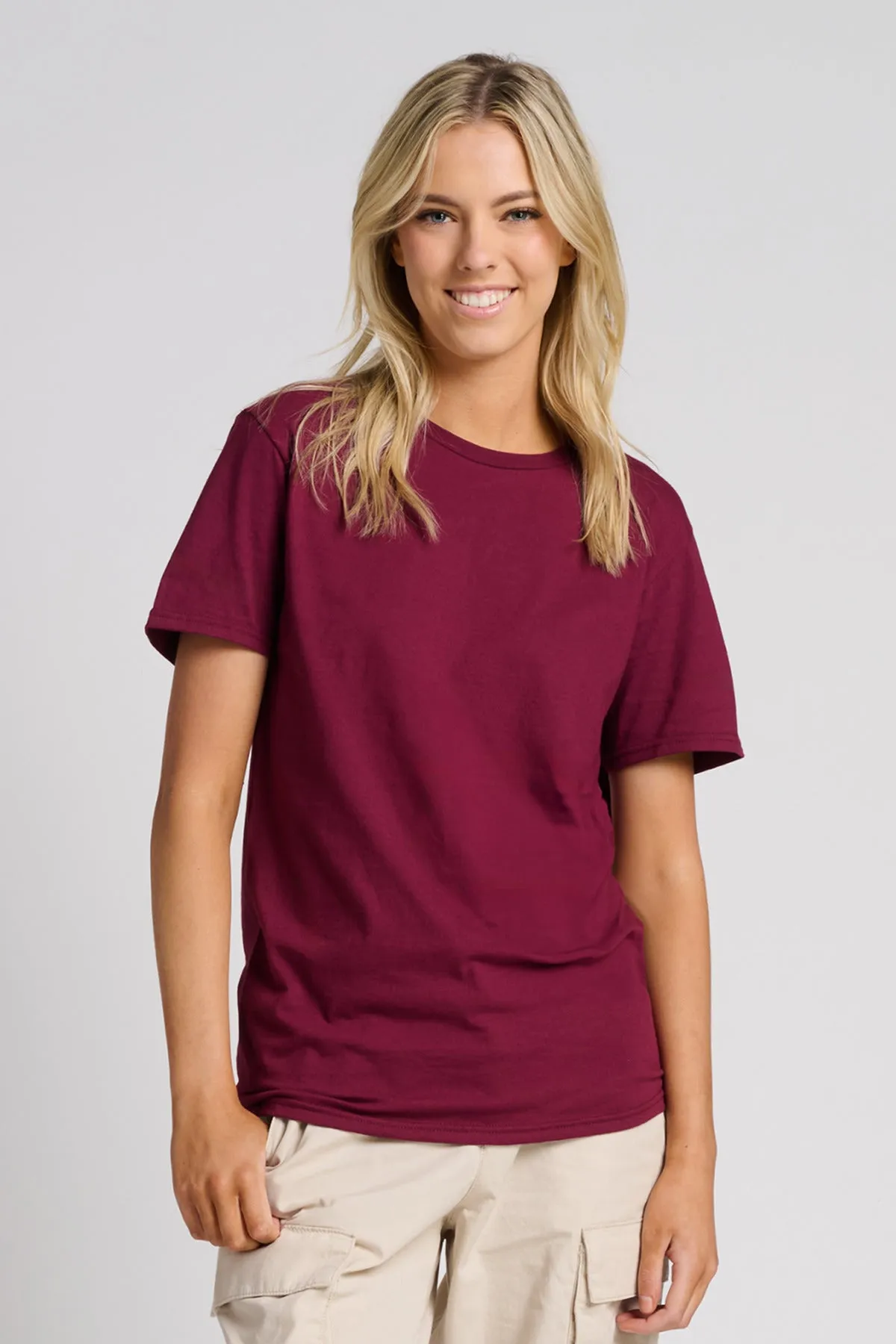 Jerzees Unisex Premium Combed Ring Spun Cotton Tee 570M Maroon