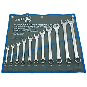 Jet 11-Piece S.A.E. Raised Panel Combination Wrench Set, 700115