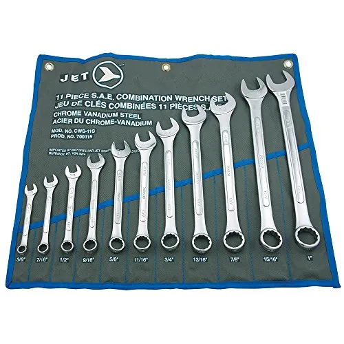 Jet 11-Piece S.A.E. Raised Panel Combination Wrench Set, 700115