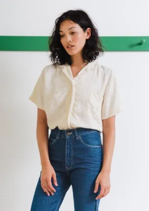 Johan Top, Ivory Viscose Jacquard