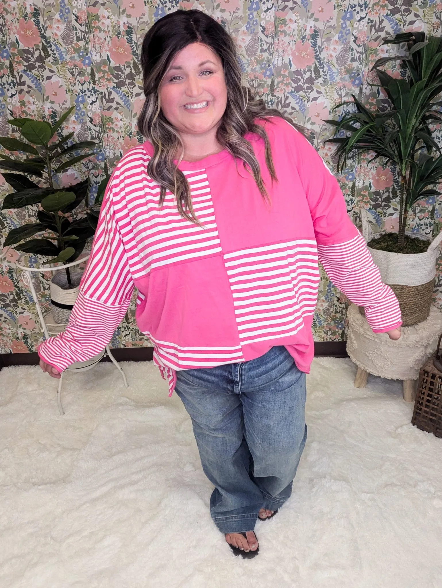 Josi Colorblock   Stripe Oversized Long Sleeve (2 colors)